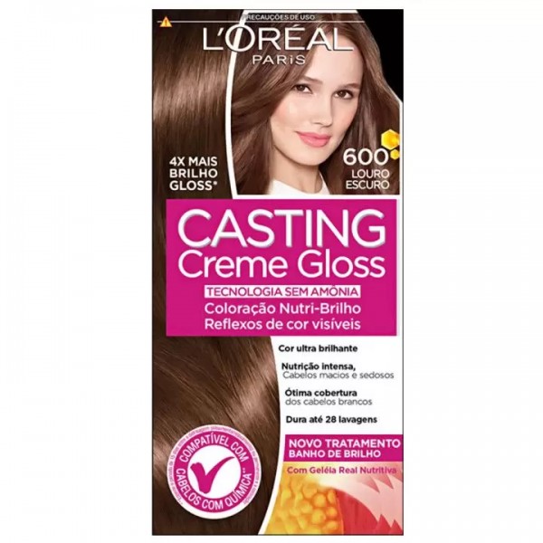 Tonalizante Casting Creme Gloss 600 Louro Escuro Sem Amonia Envio Imediato - Loreal